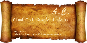 Almási Cecílián névjegykártya